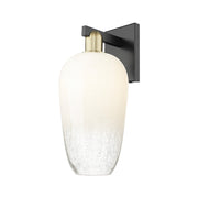 Innovations Brookhaven Flute 1Lt 7" Sconce, BKBS/Opal - 716-1W-BAB-G484-7OP