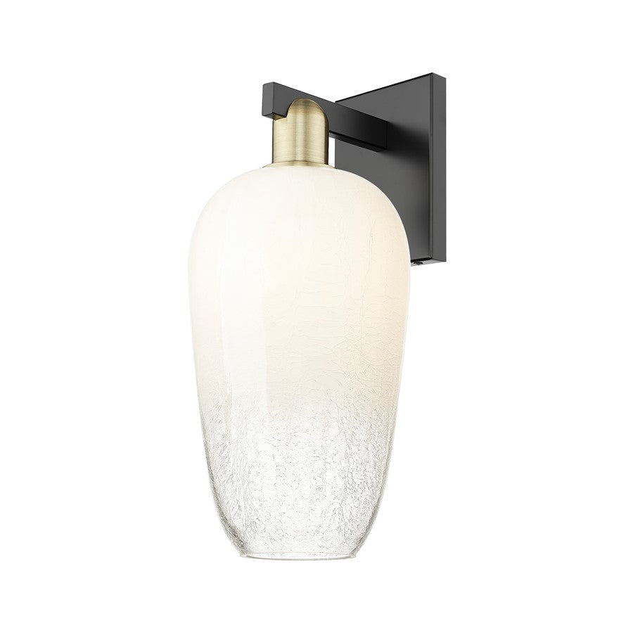 Innovations Brookhaven Flute 1Lt 7" Sconce, BKBS/Opal - 716-1W-BAB-G484-7OP