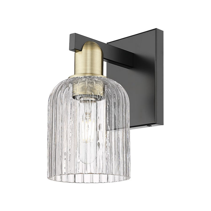 Innovations Bridal Veil 1Lt 5" Sconce, Black Brass/Clear