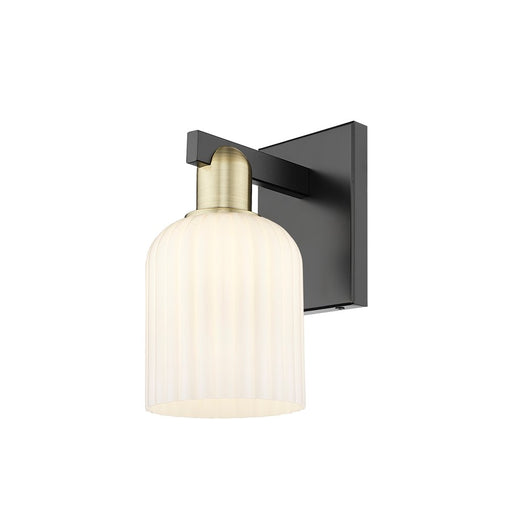Innovations Bridal Veil 1Lt 5" Sconce, BKBS/Gloss White