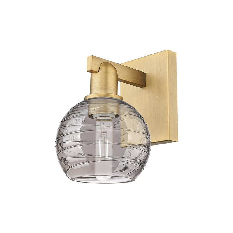 Innovations Athens Deco Swirl 1Lt 6" Sconce, Brushed Brass/SDS
