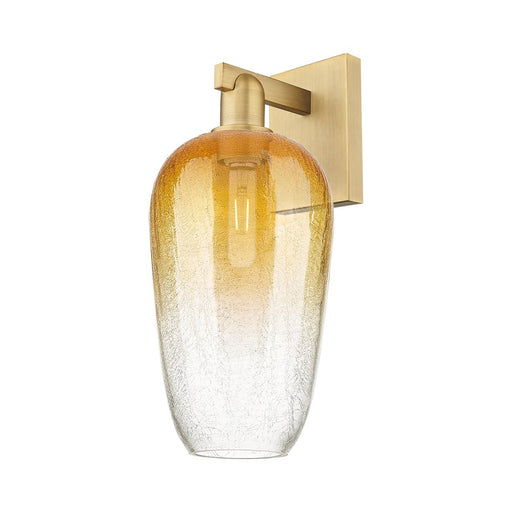 Innovations Brookhaven Flute 1Lt 7" Sconce, Brushed Brass/Amber