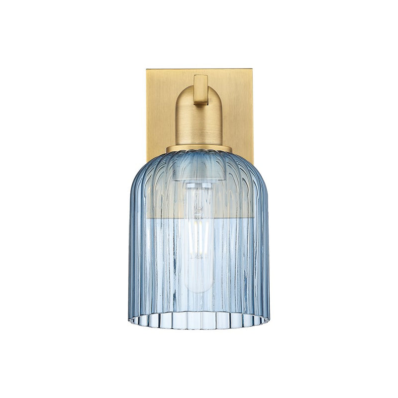 Innovations Bridal Veil 1Lt 5" Sconce, Brushed Brass/Blue