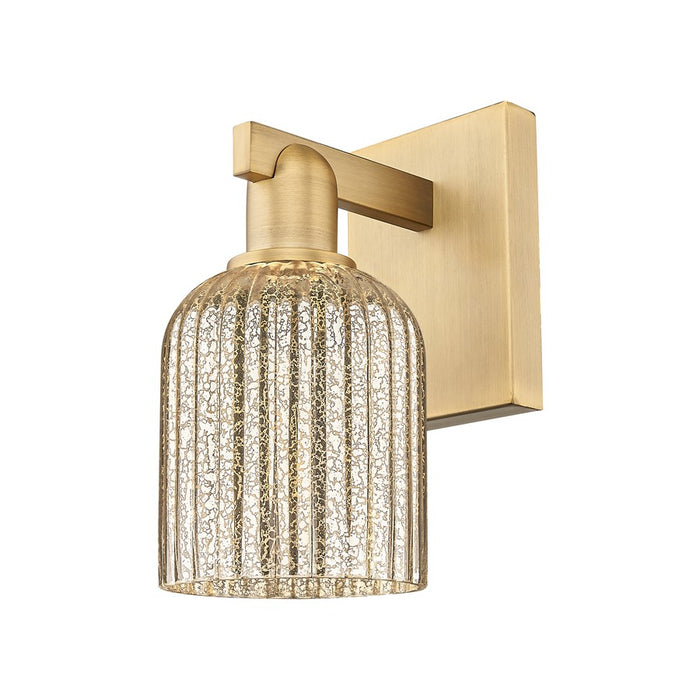Innovations Bridal Veil 1Lt 5" Sconce, Brushed Brass/Mercury
