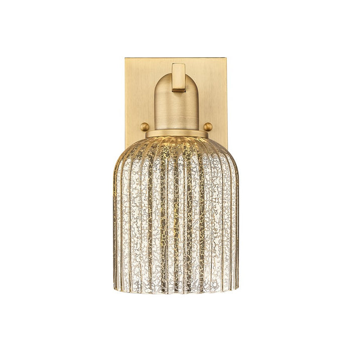 Innovations Bridal Veil 1Lt 5" Sconce, Brushed Brass/Mercury