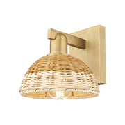 Innovations Natural Ballston Dome 1Lt 7" Sconce/BB/NF - 716-1W-BB-NBD2-75-NAT