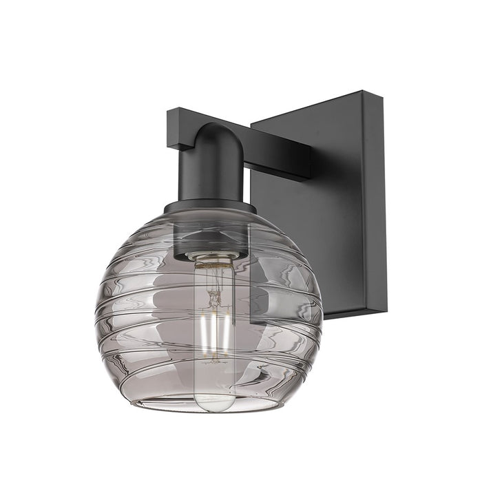 Innovations Athens Deco Swirl 1Lt 6" Sconce, Black/SDS - 716-1W-BK-G1213-6SM