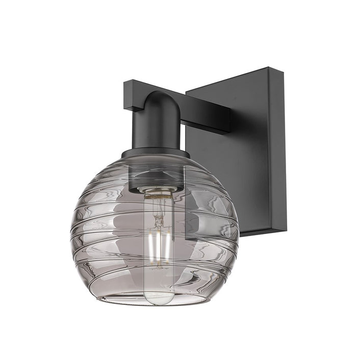 Innovations Athens Deco Swirl 1Lt 6" Sconce, Black/SDS