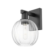 Innovations Preston 1Lt 7" Globe Wall Sconce, Black/Clear - 716-1W-BK-G458-7CL