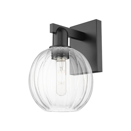 Innovations Preston 1Lt 7" Globe Wall Sconce, Black/Clear - 716-1W-BK-G458-7CL