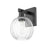 Innovations Preston 1Lt 7" Globe Wall Sconce, Black/Clear