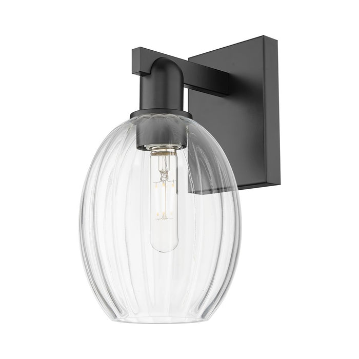 Innovations Preston 1Lt 6" Bell Wall Sconce, Black/Clear