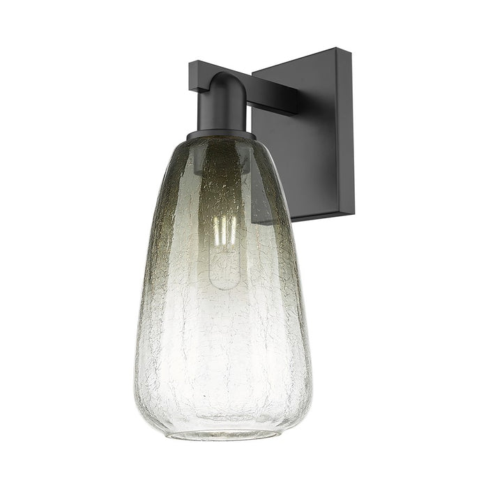 Innovations Brookhaven Almond 1Lt 6" Sconce, Black/Slate - 716-1W-BK-G480-6SL