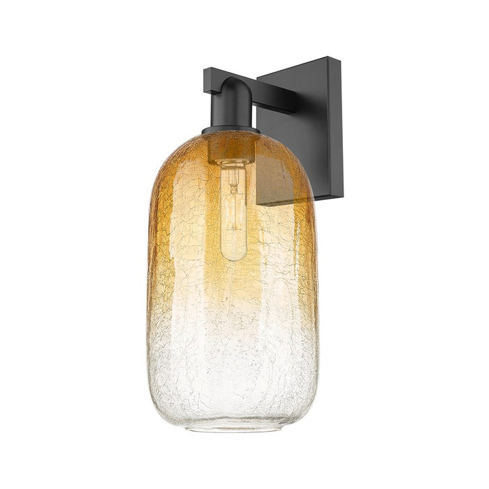 Innovations Brookhaven Cloche 1Lt 7" Sconce, Black/Amber