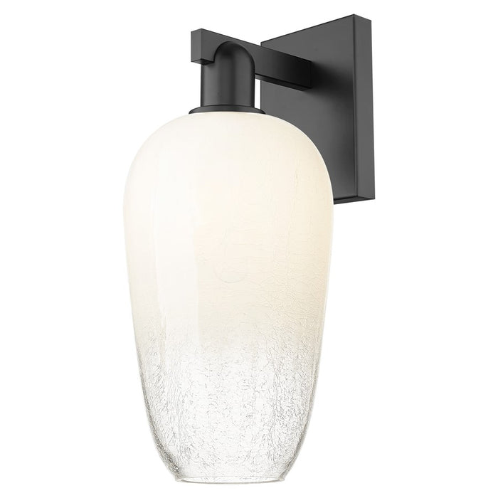 Innovations Brookhaven Flute 1Lt 7" Wall Sconce, Black/Opal