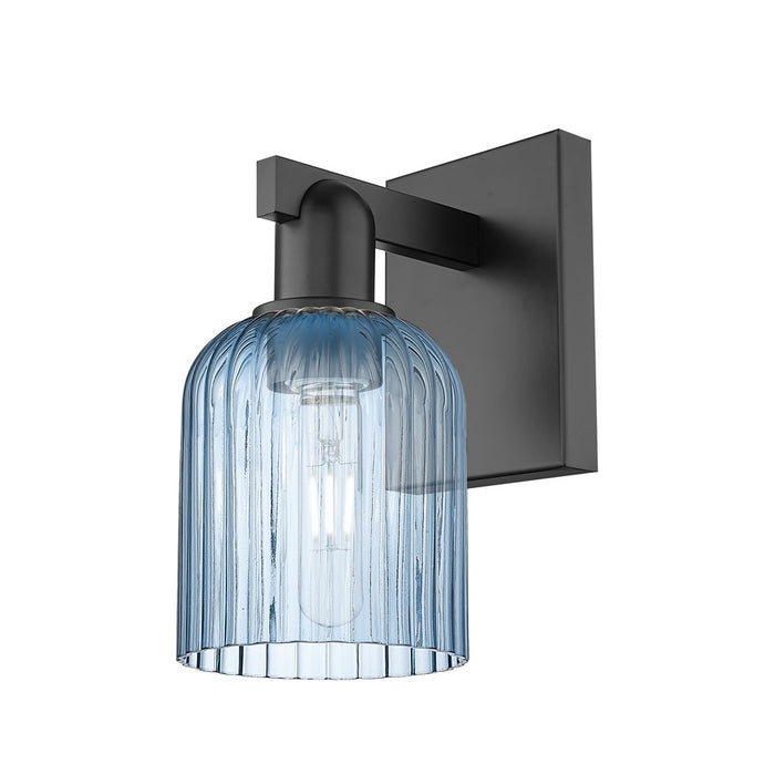 Innovations Bridal Veil 1Lt 5" Wall Sconce, Black/Blue