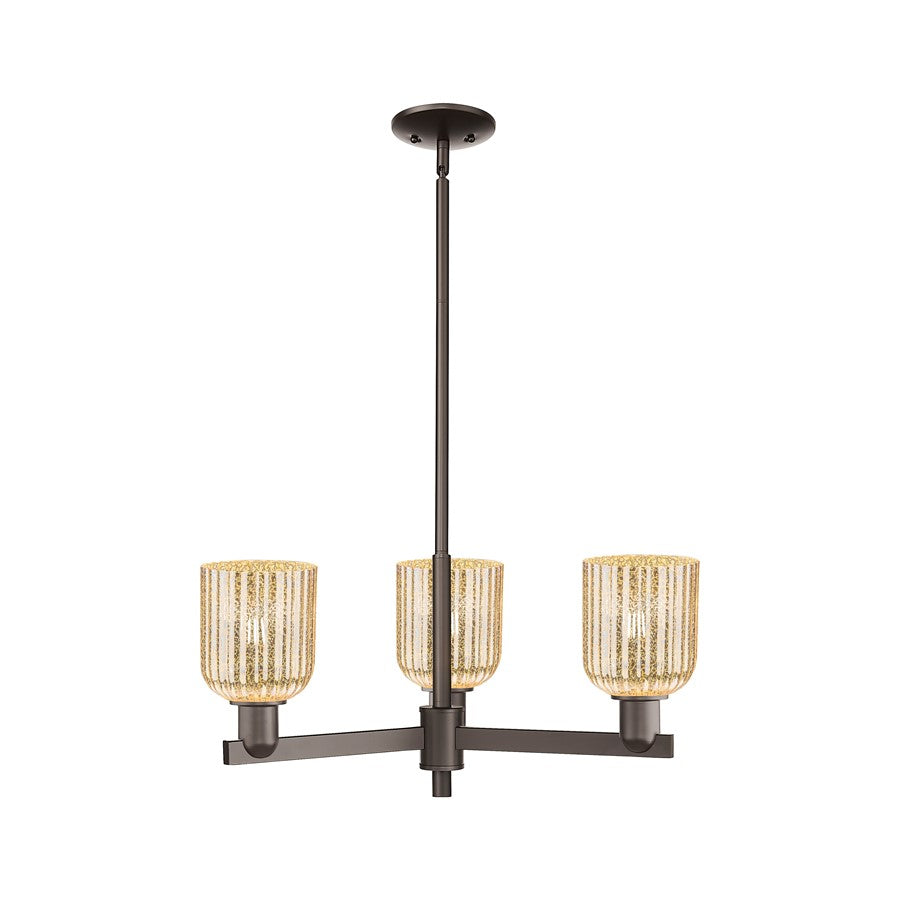 Innovations Bridal Veil 1Lt 5" Wall Sconce, Black/Mercury - 716-1W-BK-G559-5ME