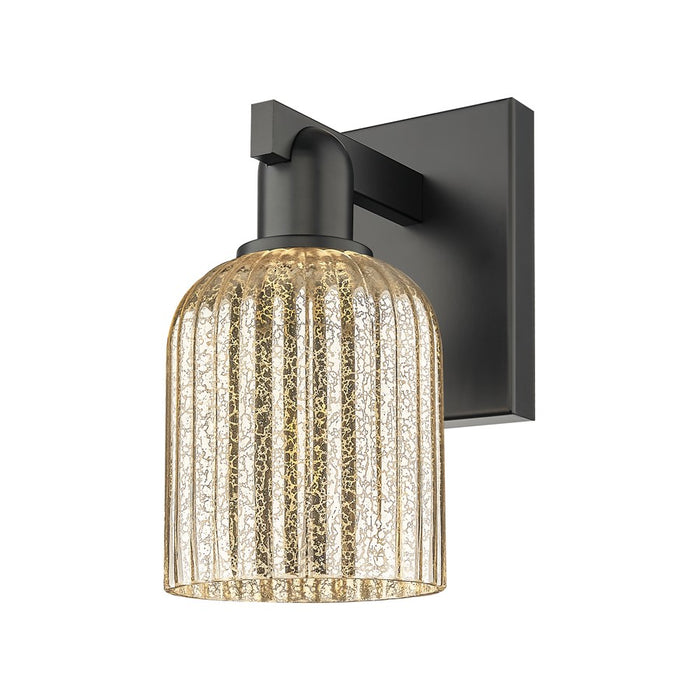 Innovations Bridal Veil 1Lt 5" Wall Sconce, Black/Mercury