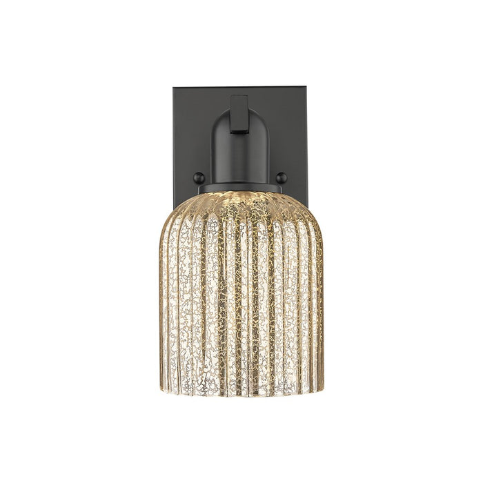 Innovations Bridal Veil 1Lt 5" Wall Sconce, Black/Mercury