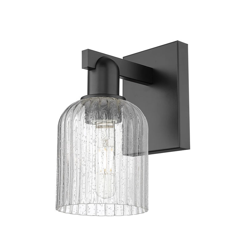 Innovations Bridal Veil 1Lt 5" Wall Sconce, Black/Seedy