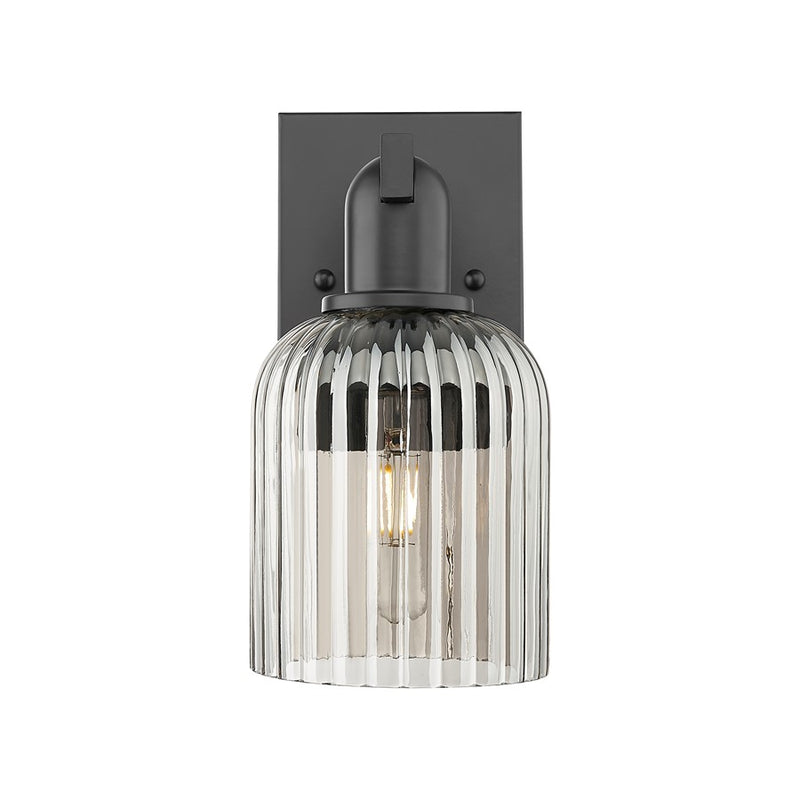 Innovations Bridal Veil 1Lt 5" Wall Sconce, Black/Smoke