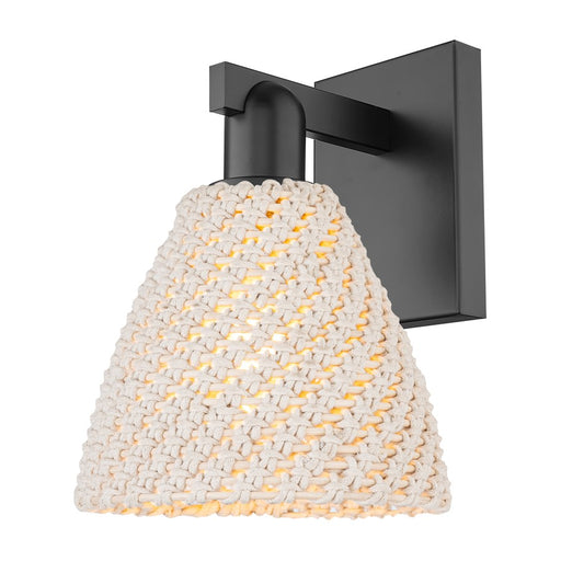 Innovations Natural Ballston Dome 1Lt 7" Sconce, Black/NF - 716-1W-BK-NBD-75-NAT