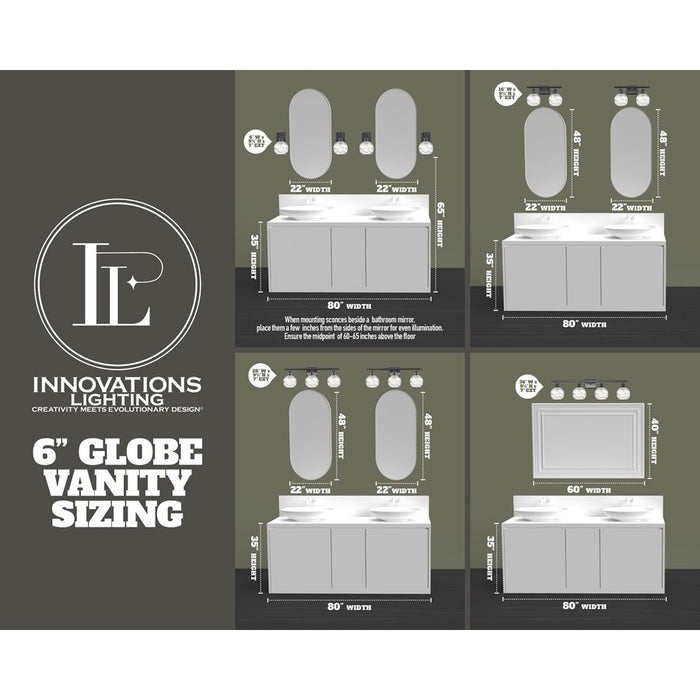 Innovations NB Dome 1Lt 7" Sconce, Black/Nat