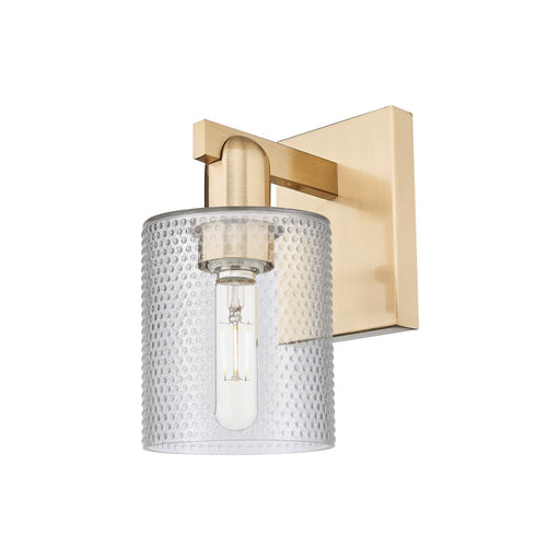 Innovations Cobbleskill 5in 1-Light Wall Sconce | Industrial Champagne Bronze Steel and Clear Glass | Bathroom & Hallway Accent | 5 | Model 716-1W-CB-G112