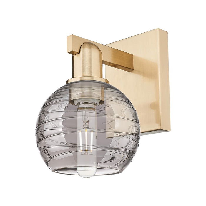 Innovations Athens Deco Swirl 1Lt 6" Sconce, CB/Smoke - 716-1W-CB-G1213-6SM