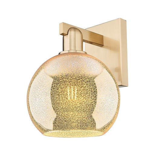 Innovations Athens 8in 1-Light Wall Sconce | Industrial Champagne Bronze Steel and Mercury Glass | Entryway & Hallway Accent | 8 | Model 716-1W-CB-G128-8