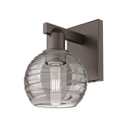 Innovations Athens Deco Swirl 1Lt 6" Sconce, Bronze/Smoke - 716-1W-OB-G1213-6SM