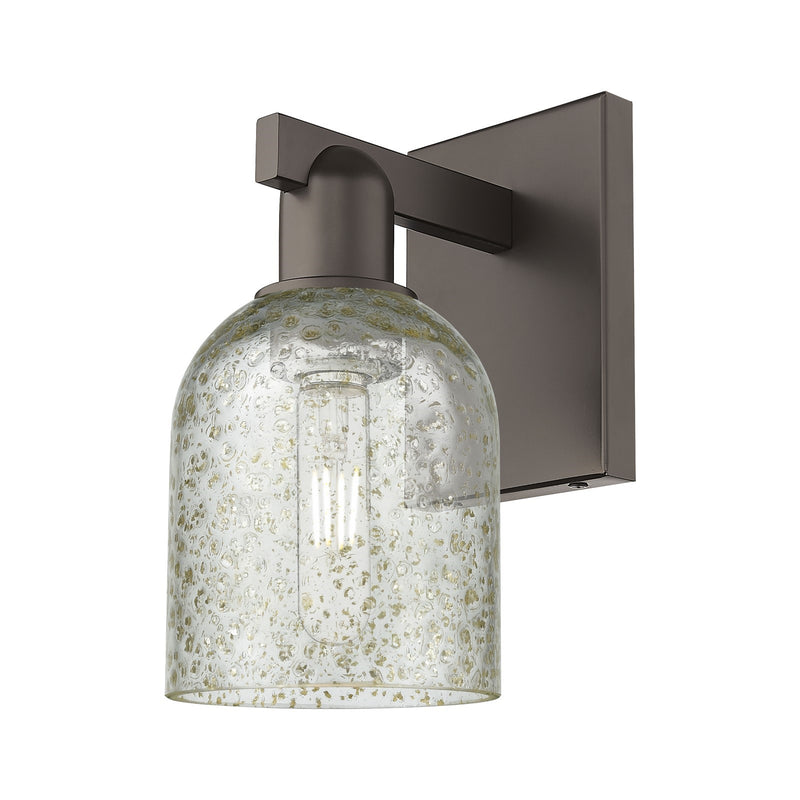 Innovations Caledonia 5in 1-Light Wall Sconce | Industrial Oil Rubbed Bronze Steel and Mica Glass | Entryway & Hallway Accent | 5 x | Model 716-1W-OB-G259