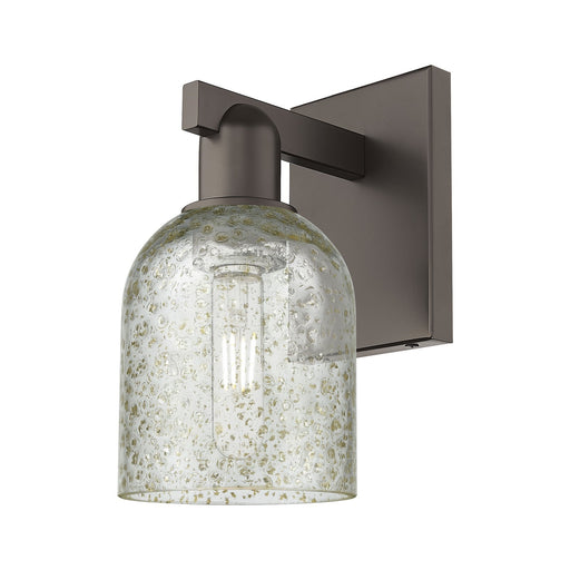 Innovations Caledonia 5in 1-Light Wall Sconce | Industrial Oil Rubbed Bronze Steel and Mica Glass | Entryway & Hallway Accent | 5 x | Model 716-1W-OB-G259