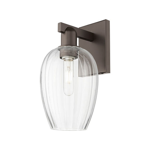 Innovations Preston 1Lt 6" Flute Sconce, Oiled Bronze/Clear - 716-1W-OB-G457-6CL