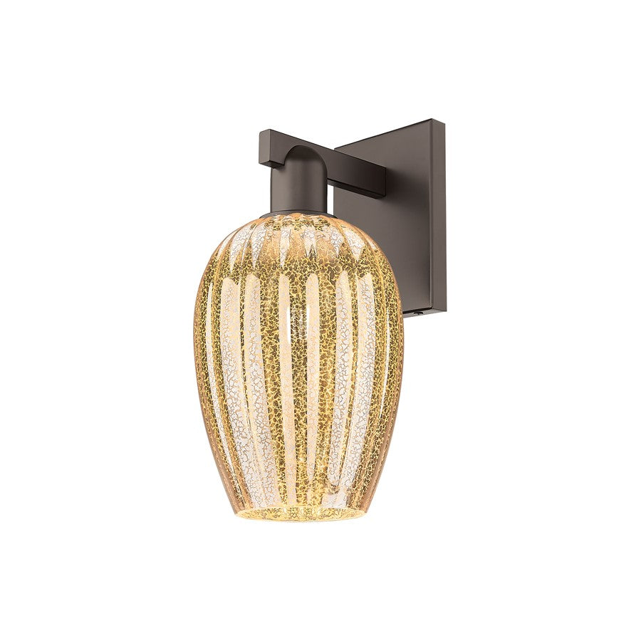 Innovations Preston 1Lt 6" Flute Sconce, OB/Mercury - 716-1W-OB-G457-6ME