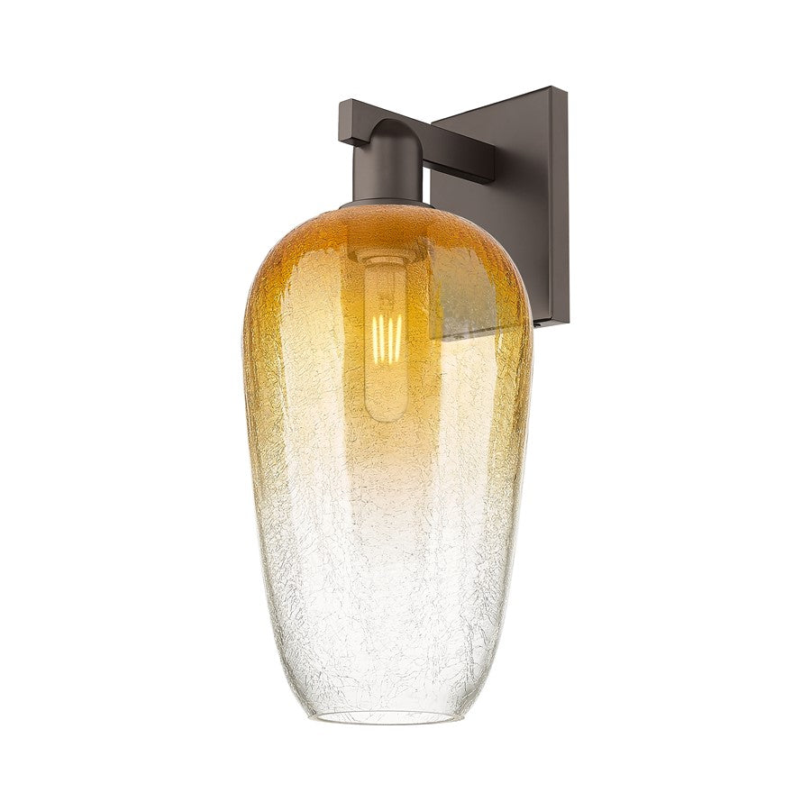 Innovations Brookhaven Flute 1Lt 7" Sconce, OB/Amber - 716-1W-OB-G484-7AM