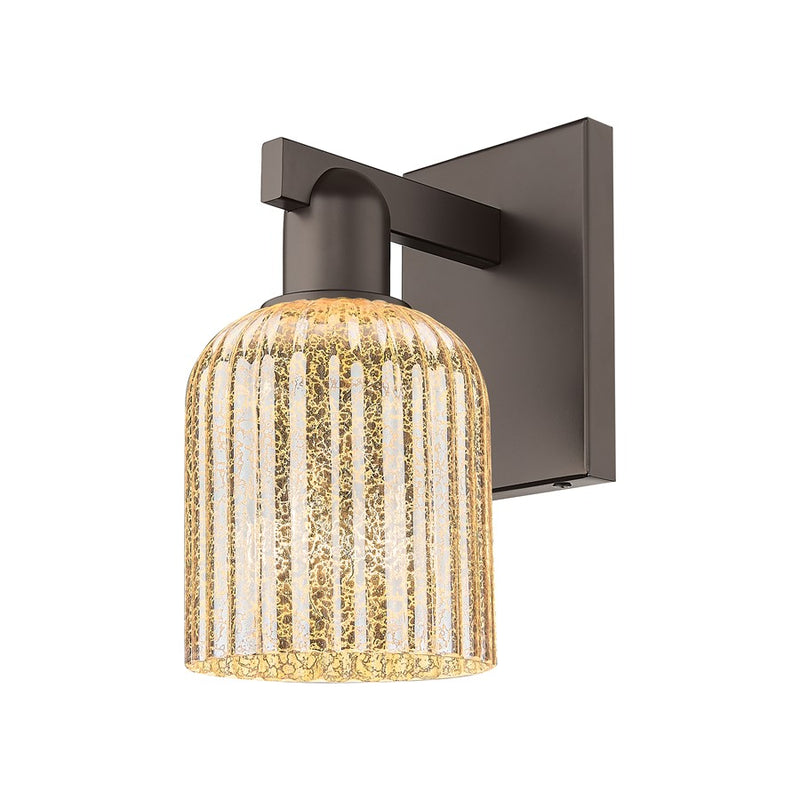 Innovations Bridal Veil 1Lt 5" Sconce, Oiled Bronze/Mercury - 716-1W-OB-G559-5ME