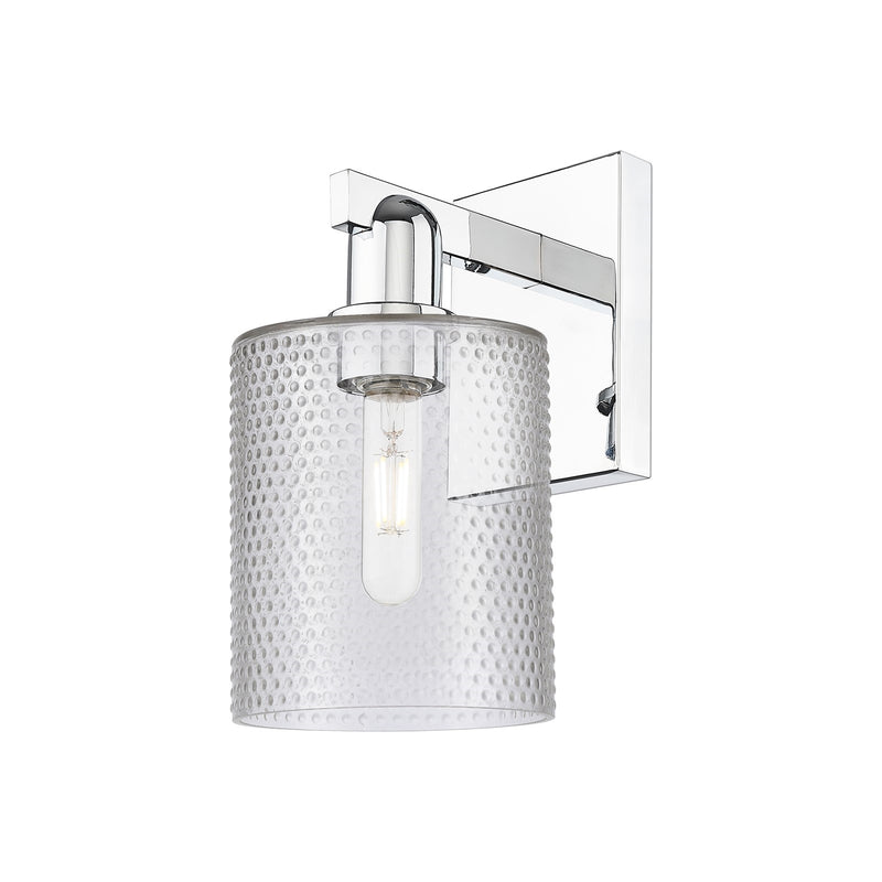 Innovations Cobbleskill 5in 1-Light Wall Sconce | Industrial Polished Chrome and Clear Glass | Entryway & Hallway Accent | 5 x | Model 716-1W-PC-G112