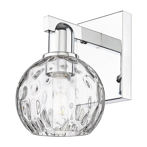 Innovations Athens Water Glass 6in 1-Light Wall Sconce | Industrial Polished Chrome and Clear Water Glass | Bathroom & Hallway | Model 716-1W-PC-G1215-6