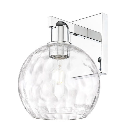 Innovations Athens Water Glass 8in 1-Light Wall Sconce | Industrial Polished Chrome and Clear Glass | Indoor & Covered Patio | 8 | Model 716-1W-PC-G1215-8