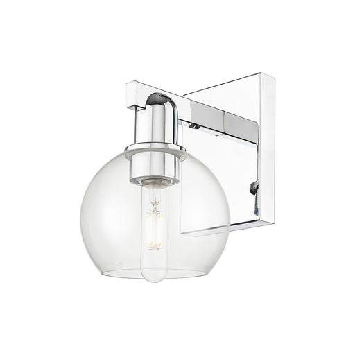 Innovations Athens 1-Light 6in Wall Sconce | Polished Chrome Steel and Clear Glass | Damp-Rated Bathroom & Hallway Accent | 5.88 | Model 716-1W-PC-G122-6