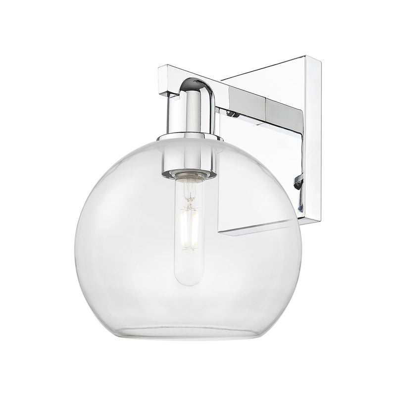 Innovations Athens 8in 1-Light Wall Sconce | Industrial Polished Chrome Steel and Clear Glass | Entryway & Hallway Accent | 8 x | Model 716-1W-PC-G122-8