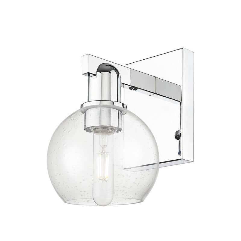 Innovations Athens 6in 1-Light Wall Sconce | Industrial Polished Chrome Steel and Seedy Glass | Entryway & Hallway Accent | 5.88 | Model 716-1W-PC-G124-6