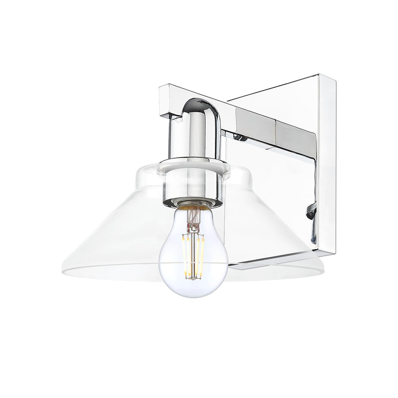 Innovations Orwell 8.38in 1-Light Wall Sconce | Industrial Polished Chrome Steel and Clear Glass | Entryway & Hallway Accent | 8.38 | Model 716-1W-PC-G132