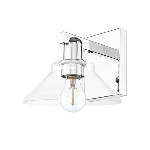 Innovations Orwell 8.38in 1-Light Wall Sconce | Industrial Polished Chrome Steel and Clear Glass | Entryway & Hallway Accent | 8.38 | Model 716-1W-PC-G132
