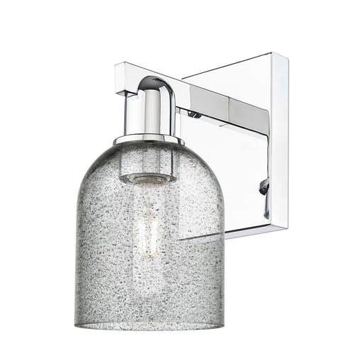 Innovations Caledonia 5in 1-Light Wall Sconce | Industrial Polished Chrome and Charcoal Glass | Entryway & Hallway Accent | 5 x | Model 716-1W-PC-G257