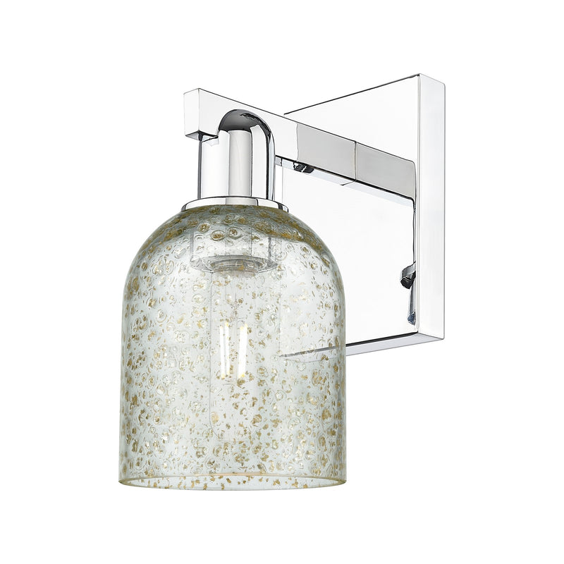 Innovations Caledonia 5in 1-Light Wall Sconce | Industrial Polished Chrome and Mica Glass | Entryway & Hallway Accent | 5 x 7 x | Model 716-1W-PC-G259