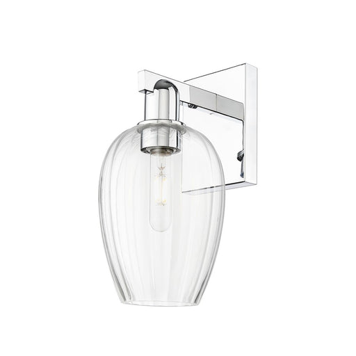 Innovations Preston 1Lt 6" Flute Wall Sconce, Chrome/Clear
