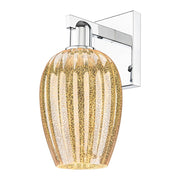 Innovations Preston 1Lt 6" Flute Sconce, Chrome/Mercury - 716-1W-PC-G457-6ME