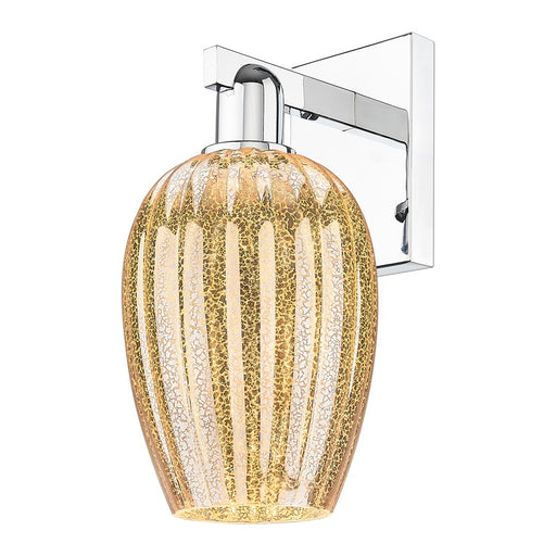 Innovations Preston 1Lt 6" Flute Sconce, Chrome/Mercury
